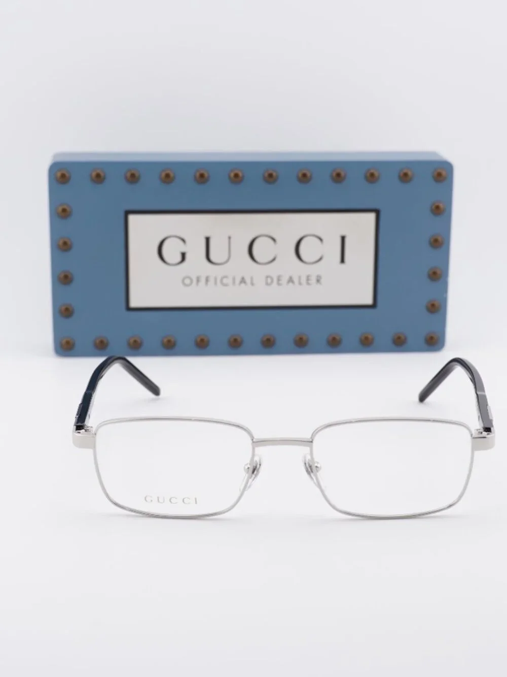 Gucci GG1801O 001 Rectangle Eyeglasses - Silver 54mm
